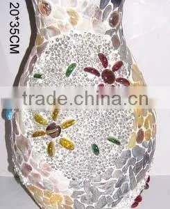Mosaic Glass Flower Vase TPK-02C thumbnail-1
