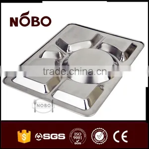 6 Compartments Tray Stainless Steel for Mess thumbnail-2
