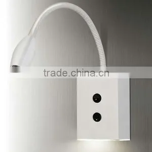 Hotel Wall Lamp Flexible Goose Neck Led Wall Mounted Light thumbnail-1