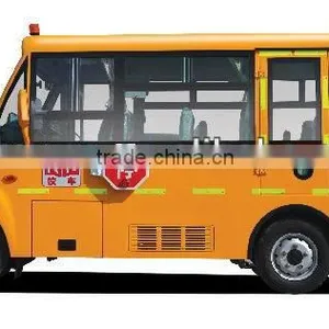 Huaxin Low Price 5.2m Yellow Gasoline School Bus Dimensions for Sale thumbnail-2