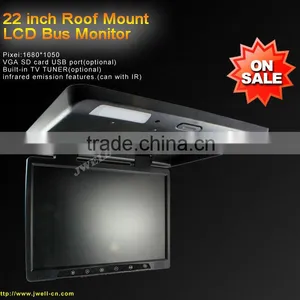 BUS VGA LCD Monitor With 17" TFT LCD Screen 16:9 12V/24V thumbnail-1