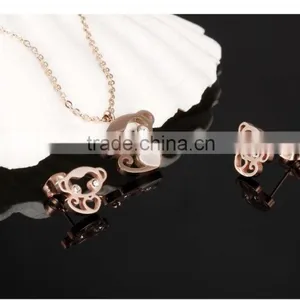 2016 Chinese New Year 316L Stainless Steel Rose Gold Plated Lucky Monkey Earring for Women thumbnail-4