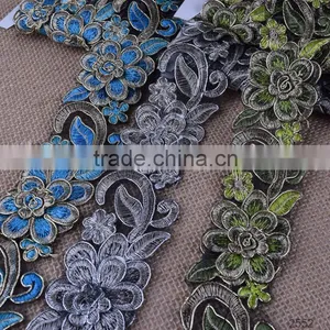 New Design Metallic Yarn Embroidery Lace Decorative Cord Trim thumbnail-1