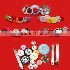 Button Hair Pick/Button/DIY Button/plastic Button thumbnail-1