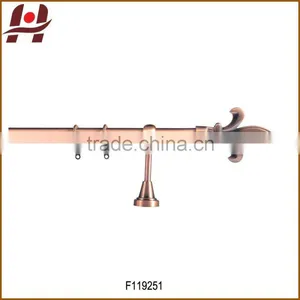 F119251-metal Iron Aluminium Stainless Steel Brass Plated Plain Twisted Extensible Telescopic Window Curtain Poles Rods Pipes thumbnail-1