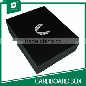 WHOLESALE LUXURY BLACK CARDBOARD SHOES PACKAGING BOX WITH UV VARNISHED thumbnail-2