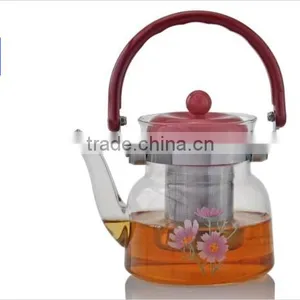 Heated Directly Pyrex Glass Double Pot Set 600ml/2200ml With Filter/infuser thumbnail-3