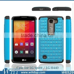Combo Silicone Case for LG Spirit, Starry Back Cover for LG H440 thumbnail-2