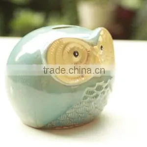 Ceramic Decorative Owl Money Box, Piggy Bank, Money Saving Box thumbnail-2