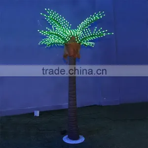 1.5m Green Artificial Plant Palm Tree Lights thumbnail-1