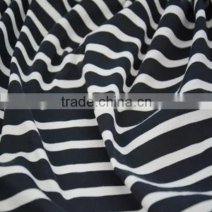 Jiufan Textile Stripe Printed Spun Polyester Spandex Single Jersey Knit Ponte Roma Fabric thumbnail-4