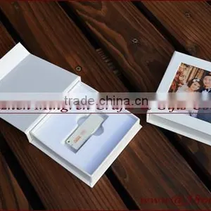 Leather-Paper USB Flash Drive Packaging Gift Box Cover With Window thumbnail-1