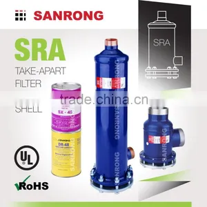 Sanrong SRA Refrigeration Liquid Line Replaceable Solid Core Filter Drier Shell, Suction Replaceable Filter Element Shell Housin thumbnail-1