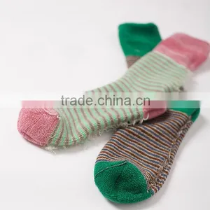 Colorful Stripe Terry Socks Long Terry Sock Lady Stripe Socks Women Terry Socks thumbnail-4