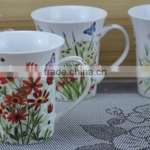 11OZ Sweet Heart Love Design Full Decal Print Tea Cups, Shiny Surface Porcelain Mug, KL5035-11022 thumbnail-3