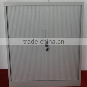 Smal Rolling Shutter Door White Steel Storage Cabinet With 2 Doors thumbnail-2