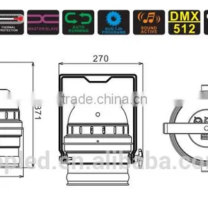 LED Par Light Sound-active DMX 512 Static Color 18*6-in-1 6W RGBWA-UV Light130W DMX Led Par 64 Stage Lighting thumbnail-2