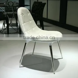 Diane Glass Fiber Reinforced Plastic Armrest Chair Hotel Dining Chair Leather Buckle Dining Chair thumbnail-6
