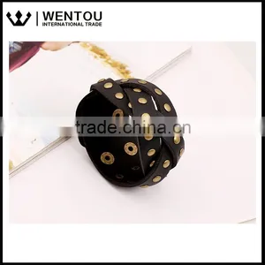 Wholesale Fashion European Vintage Leather Wrap Bracelet thumbnail-1