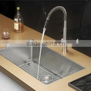 Handmade Stainless Steel Kitchen Sink Large Single Bowl Laundry Sink thumbnail-6