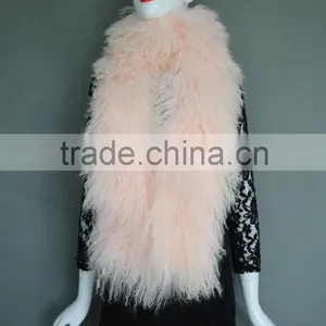 Big Fur Tibet Lamb Scarf Colorful Scarf Warm Winter Scarf Long Fur Scarf for 2016 Winter Fashion thumbnail-5