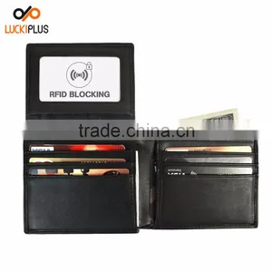 Luckiplus Leather RFID Blocking Leather Wallet for Men and Women Credit Card Protector thumbnail-1