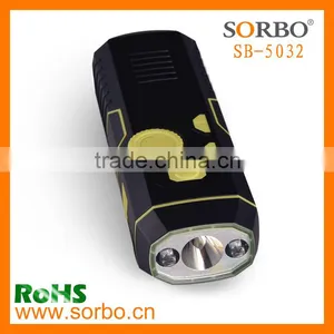 2016 New Handcrank Dynamo LED Flashlight Radio FM Radio Power Output Flashlight thumbnail-3