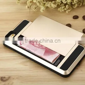 Dual Layer Armor Fundas Case Luxury Soft Hybrid Slim Back Cases for Iphone 4 4s 5 5s 5c 6 6s Plus Case Cover Slide Card Cover thumbnail-3