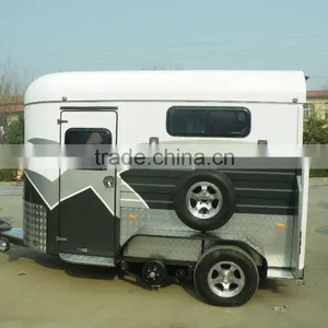 2 Horse Straight Load Deluxe Horse Floats With Awning thumbnail-2