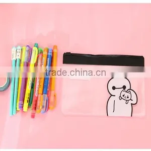 Wholesale Zipper Pencil Pouch With Pulls Logo,Custom Clear Plastic Zipper Pouch thumbnail-4