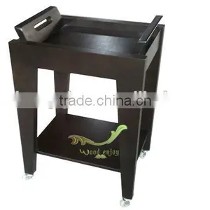 2016 Hot Sales Wooden Golden Tea Trolley Service Trolley&Room Service Trolley thumbnail-3