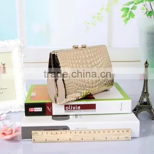 Fashion Lady Satin Boxed Party Clutch Bag Metal Evening Clutches thumbnail-2