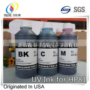 1000ml 6 Color HP81 UV Dye Ink for HP Designjet 5000 5500 Inkjet thumbnail-1