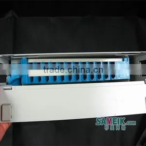 Fiber Optic 19 Inch 1U 24 Ports Rack Mount ODF / Fiber Optic Patch Panel thumbnail-2