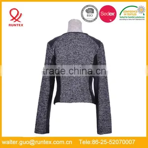 Runtex Ladies Casual Tweed Jacket With PU Patch RLJ076 thumbnail-2