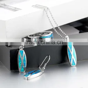 925 Silver Opal Beautiful Jewelry Set S051W thumbnail-5
