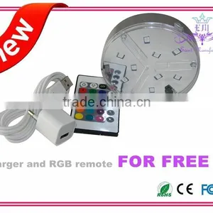 Hot Selling RGB Battery Operated SMD Led Party Light Base/RGB Vase Light for Event Decoration thumbnail-1
