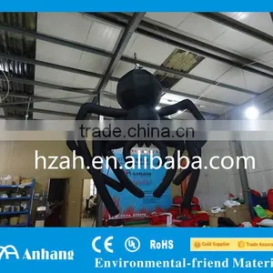 Giant Hanging Inflatable Black Spider for Halloween Decoration thumbnail-1