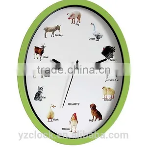 New Designed Oval Bird Wall Clock With Sound thumbnail-3