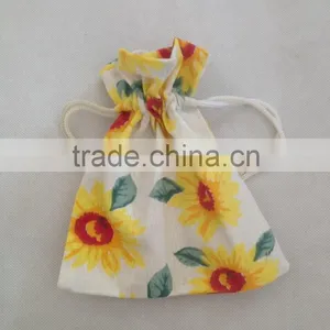 Promotion Small Printed Linen Gift Bags for Jewelry thumbnail-1