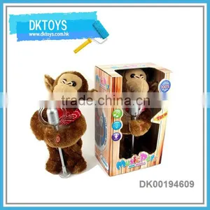 Hot Sale New Item B/O Microphone Dancing Monkey Window Box Plush Kids Toys thumbnail-1