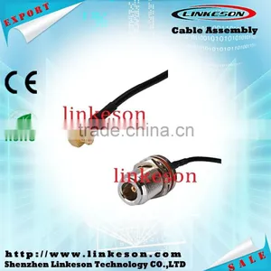 (hot Sale) MCX Male Right Angle to N Female Bulkhead O-ring RG174 for Wireless thumbnail-1