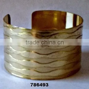 Indian Brass Metal Fashion Bangle Bracelet Punched Holes thumbnail-3