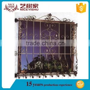 Yishujia Factory Cheap Decorative Window Grates, Window Grill for Wrought Iron thumbnail-3