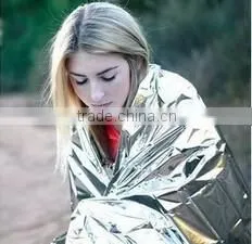 Hot Selling Delicate Silver Thin Emergency Blanket Survival Rescue Blanket Outdoor Life-saving thumbnail-1