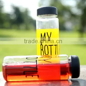Korea Hot Sale Plastic Sports Water Bottle 500 ml my Bottle With Black Cap thumbnail-4
