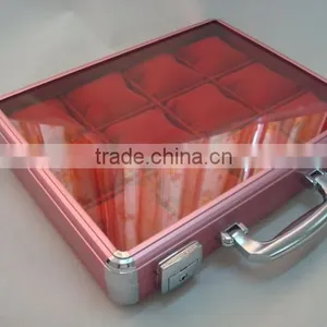 Aluminum Watch Case With Foam,acrylic Panel Watch Display Box With Shelf,aluminum Diy Watch Box thumbnail-2