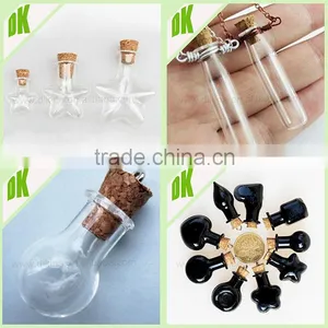 Factory Wholesale Arts Crafts Glass Vial@ 2ml With Cork Stopper Mini Amber Perfume Drift Votive Wishing Glass Bottle Wholesale thumbnail-3