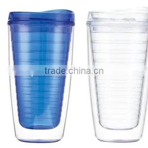 Plastic Tumbler With Lid,ps Plastic Mug thumbnail-1