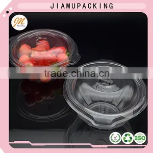 Clear Plastic Food and Salad Bowl or Container With Lid thumbnail-2